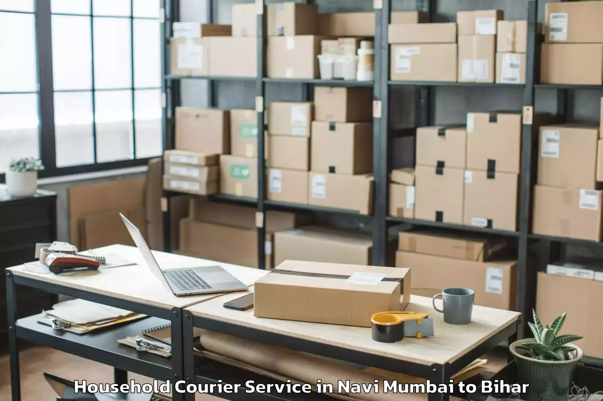 Navi Mumbai to Jahanabad Household Courier